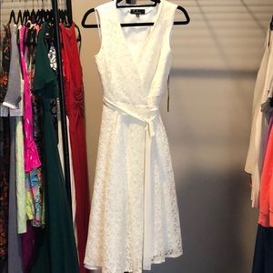 Lulu’s White Midi Wrap Dress